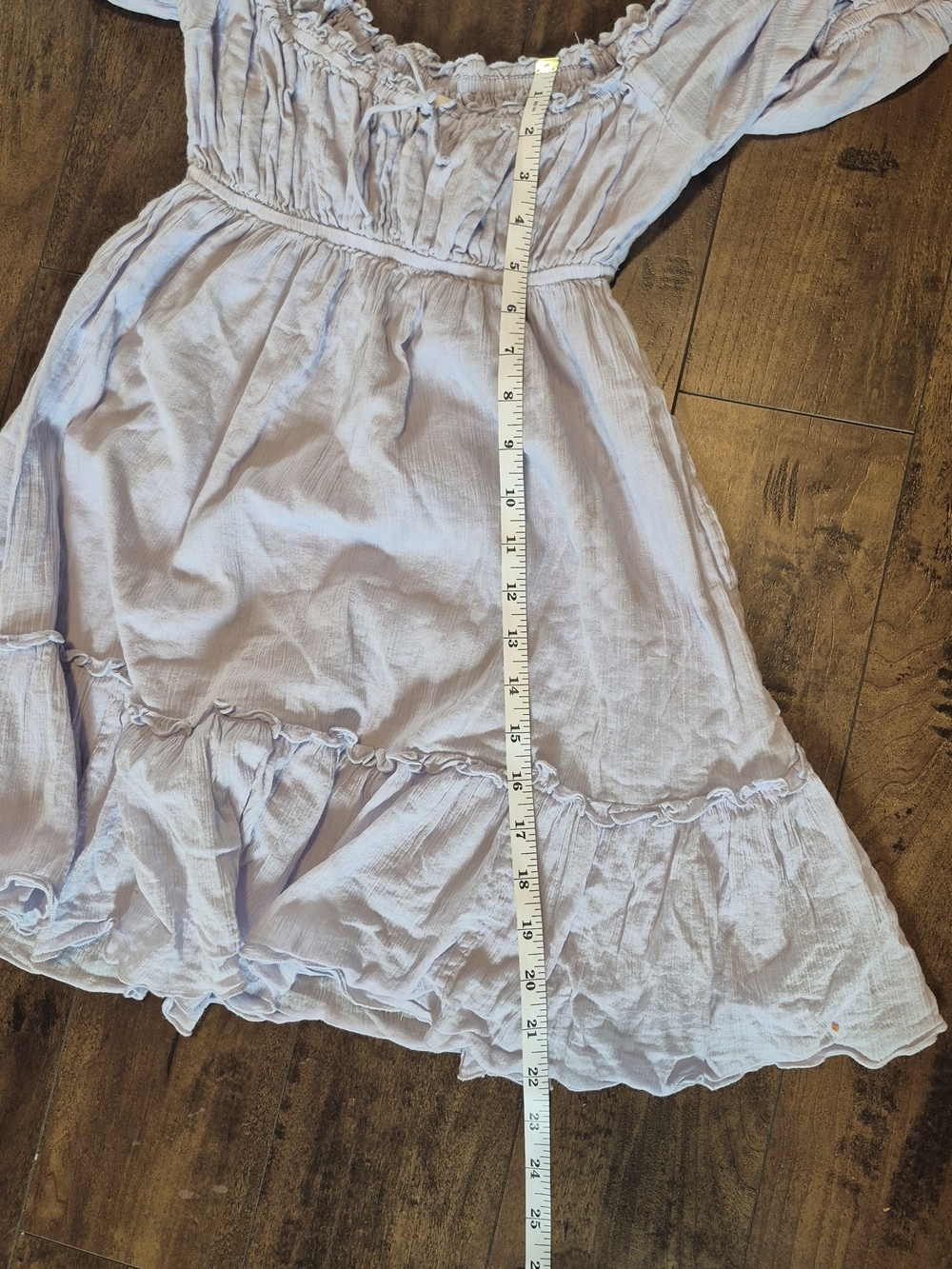Sunday Best Lilac Puff-Sleeve Cotton Dress - Picture 4 of 7
